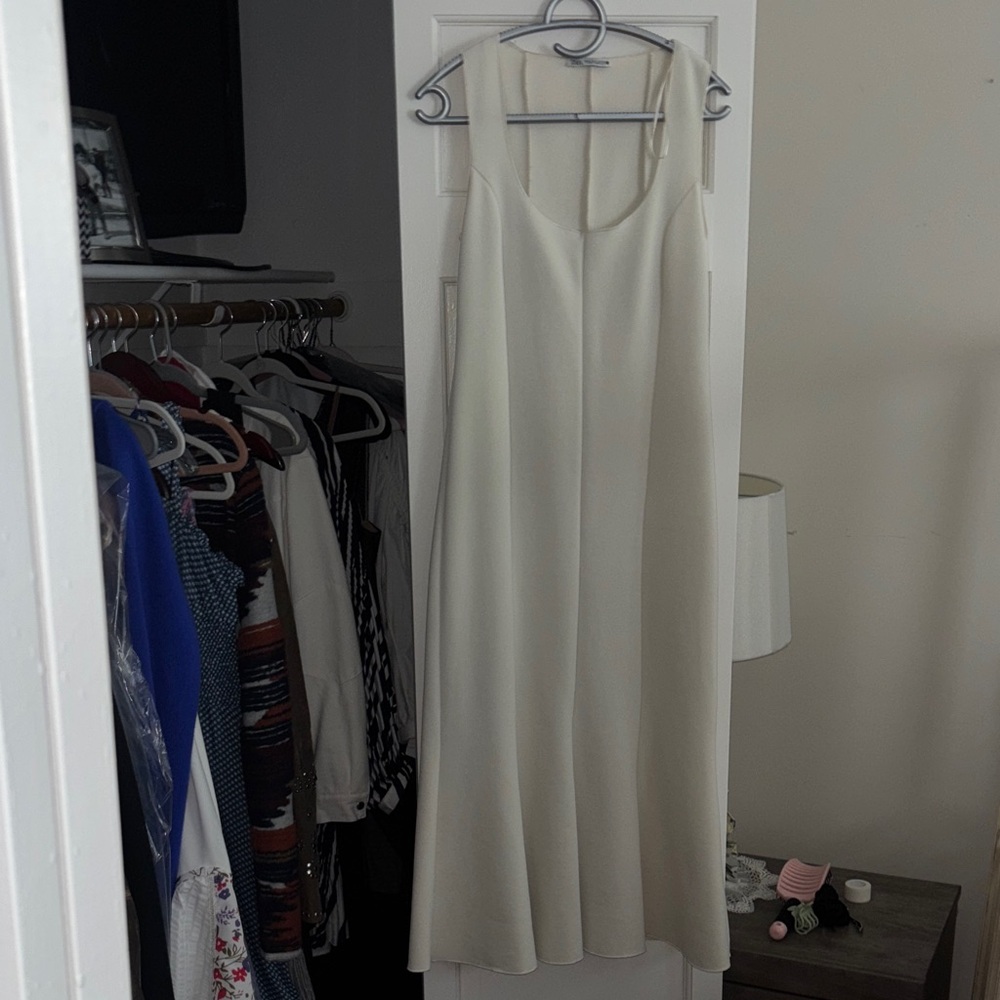Zara Cream fitted dress